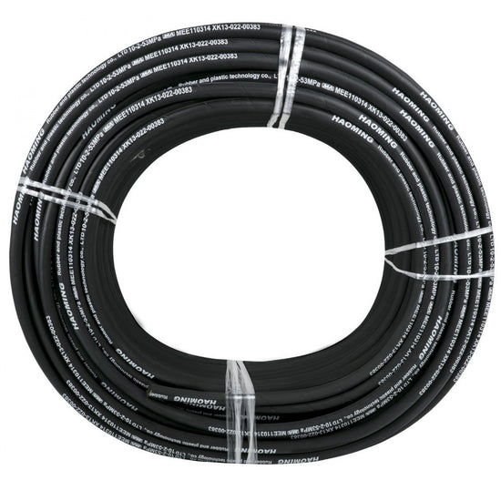 VEVOR Hydraulic Hose 328 Feet Rubber Hydraulic Hoses with 2 High-Tensile Steel Wire Braid, Inner Diameter 3/8 Inch, 5000 PSI Max, Bulk Hydraulic Hose -40 °F to 250 °F, Hydraulic Oil Flexible Hose