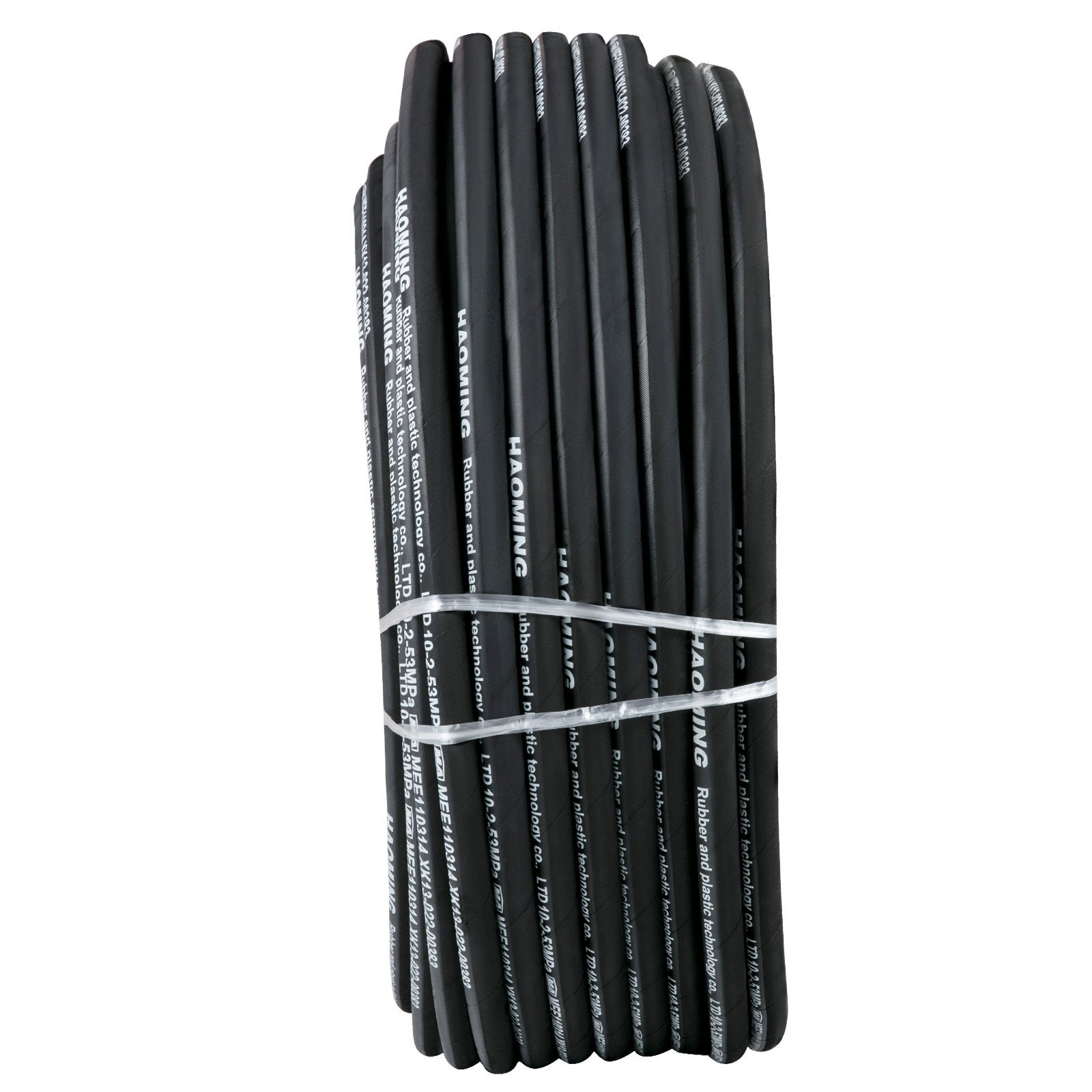 328-Foot Rubber Hydraulic Hose, 3/8" Inner Diameter, 5000 PSI Max, Steel Wire Braid, Flexible Oil Hose for Extreme Temperatures -40°F to 250°F