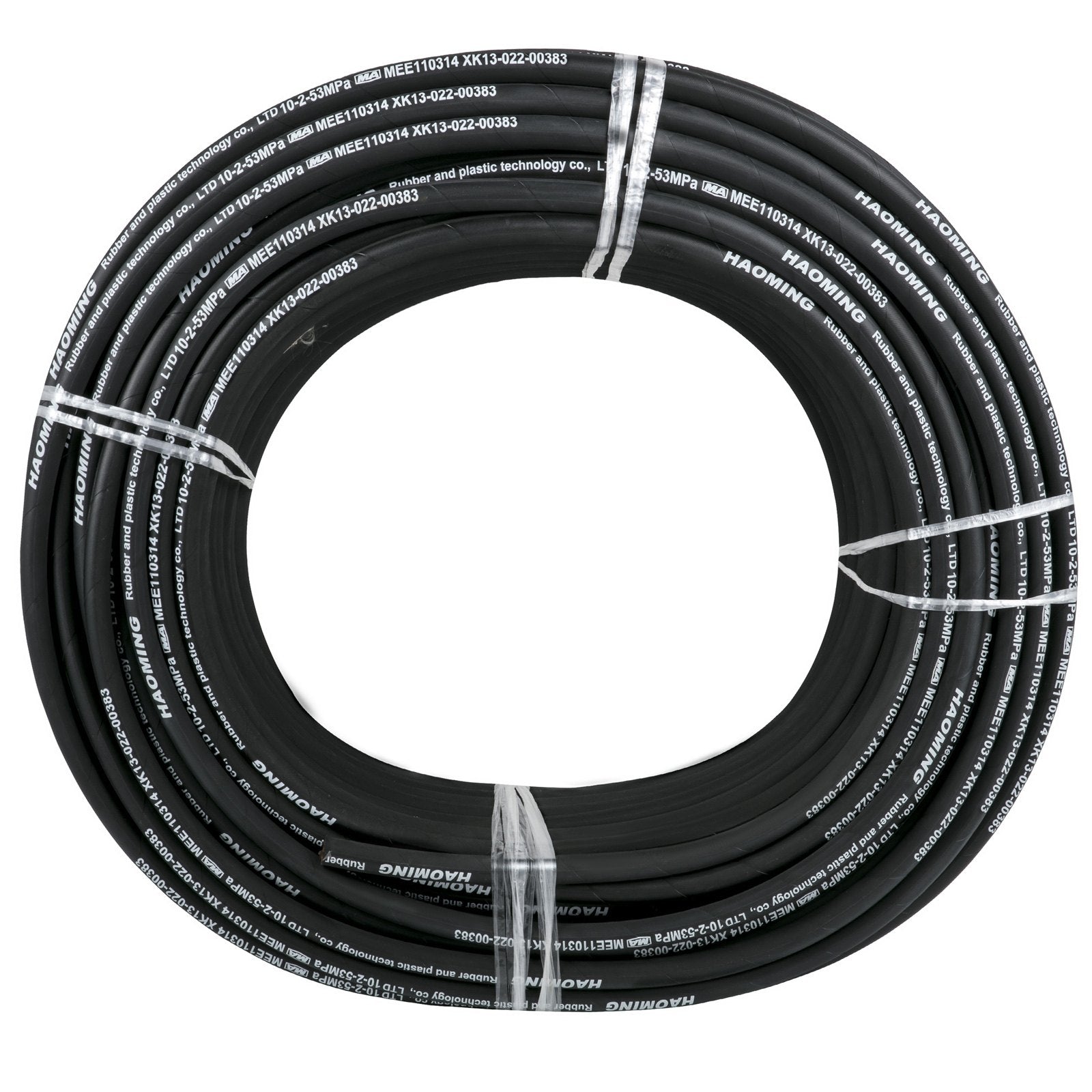 328-Foot Rubber Hydraulic Hose, 3/8" Inner Diameter, 5000 PSI Max, Steel Wire Braid, Flexible Oil Hose for Extreme Temperatures -40°F to 250°F