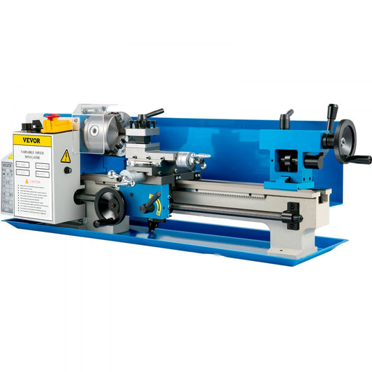 VEVOR Metal Lathe 7" x 14 ",Mini Metal Lathe 0-2500 RPM Variable Speed,Mini Lathe with 4\" 3-jaw Chuck,Bench Top Metal Lathe, Benchtop Lathe, for Various Types of Metal Turning