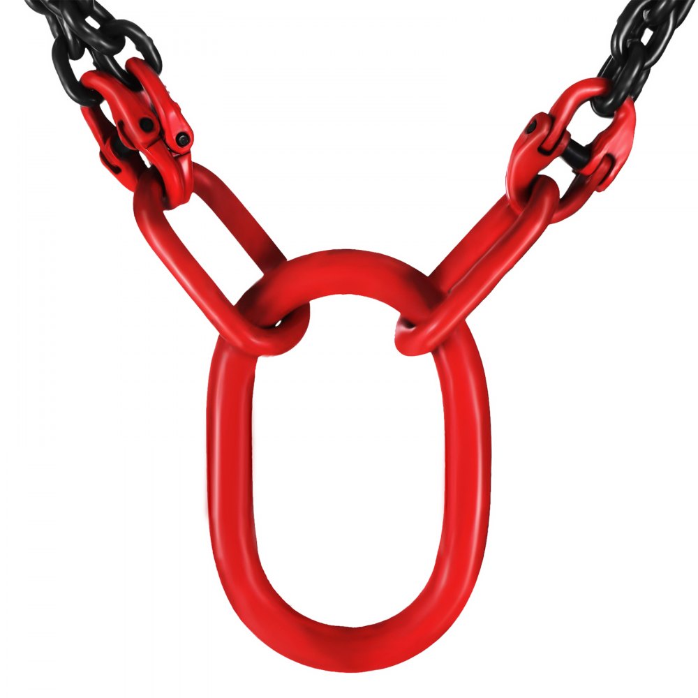 VEVOR Chain Sling 9/32" X 4.5" Engine Lift Chain G80 Alloy Steel Engine Chain Hoist Lifts 3 Ton with 4 Leg Grab Hooks and Adjuster