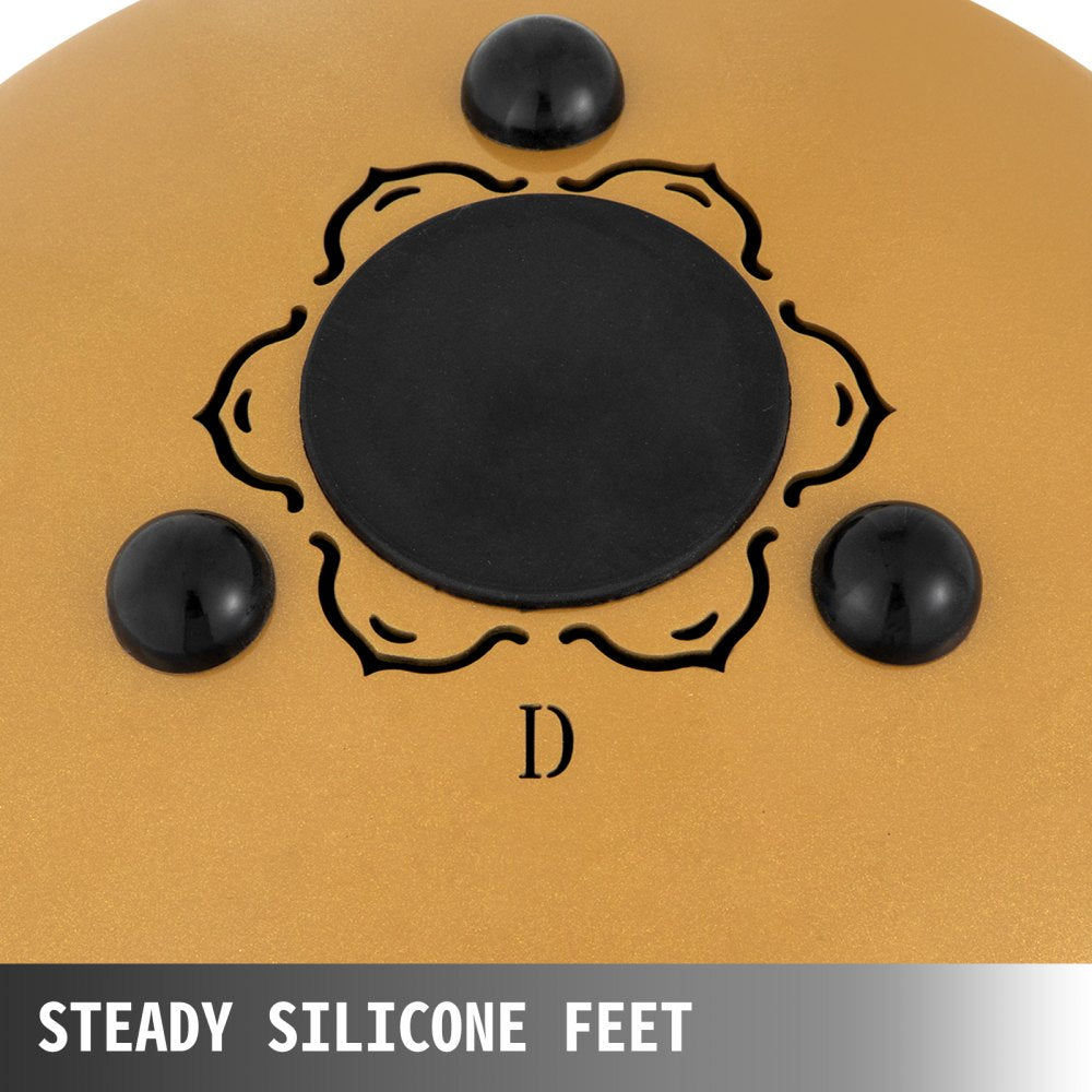 11-Note 10-Inch Lotus Style Handpan in Golden with Accessories Set
