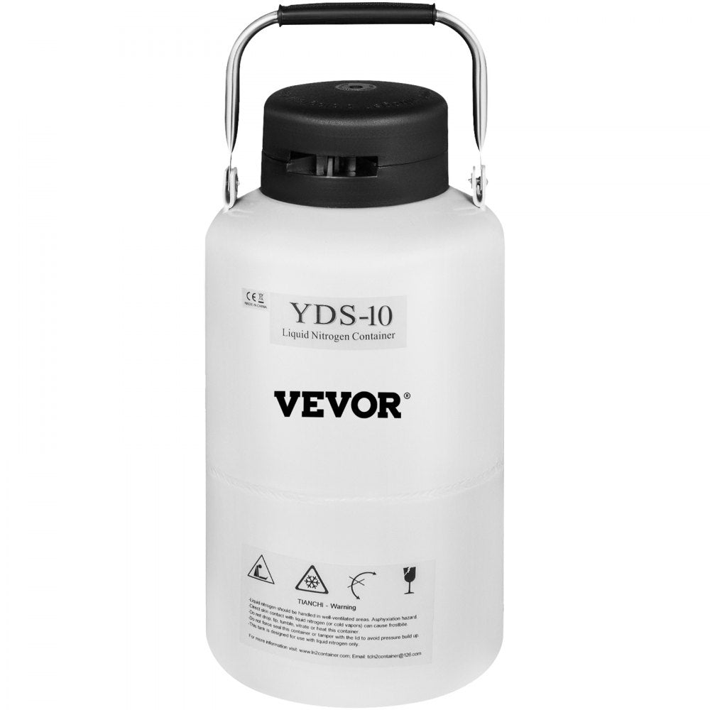 10 Liter Cryogenic Container for Liquid Nitrogen Storage with Six Canisters