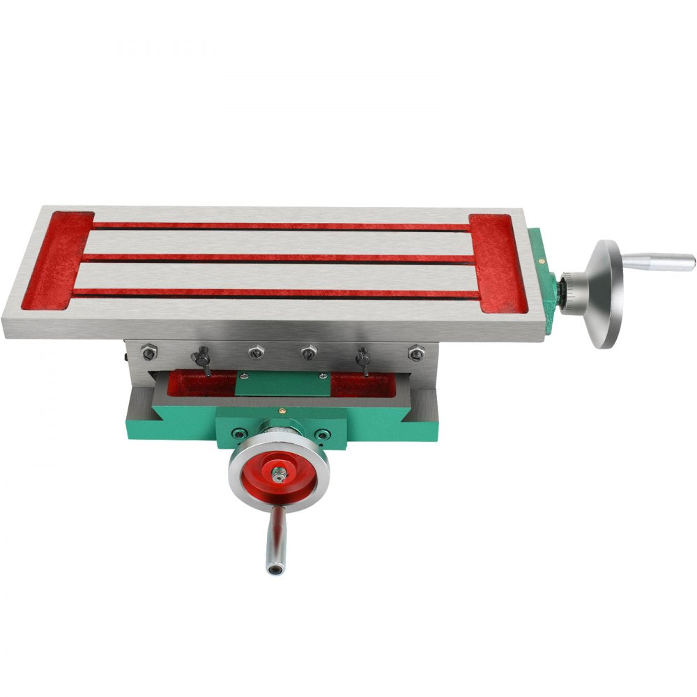 Adjustable 2-Axis Cross Slide Drill Vise with 17.7x6.7 Inch Worktable for Milling Machines