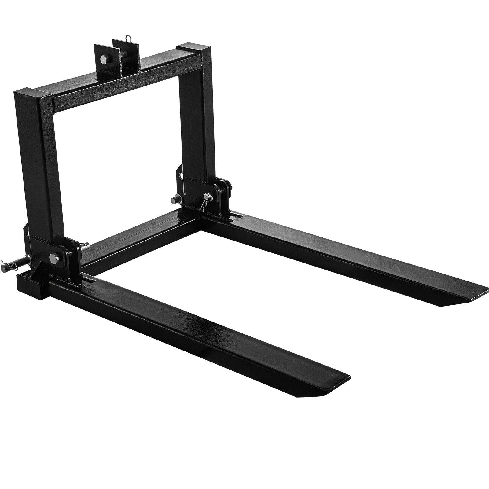Heavy Duty 3 Point Hitch Pallet Fork for Category 1 & 2 Tractors, 2200 lbs Capacity, Steel Construction, Skid Steer Loader Attachment