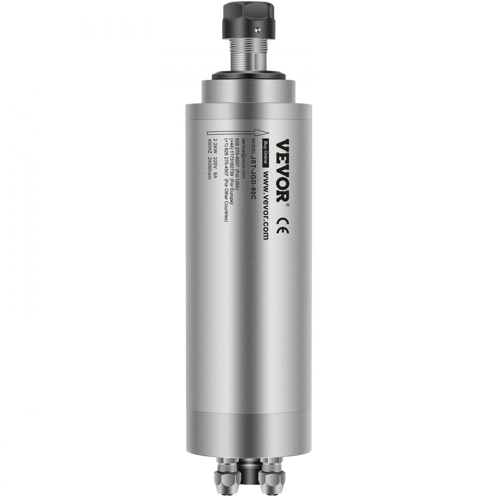 High-Performance 2.2KW Water-Cooled CNC Spindle Motor for PCB Milling with ER20 Collet, 8000-24000 RPM, 2HP Power