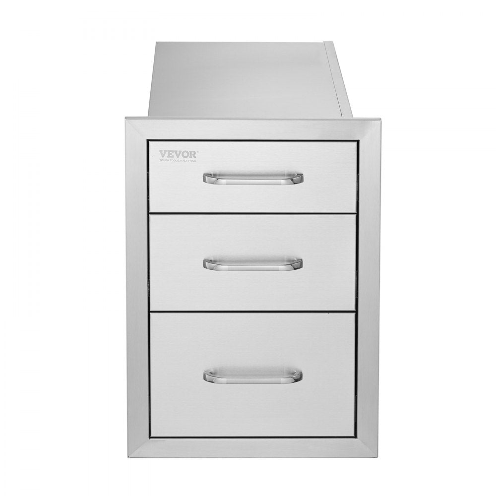 Stainless Steel Triple Drawer Set for Outdoor Kitchen, 20.25" x 14"