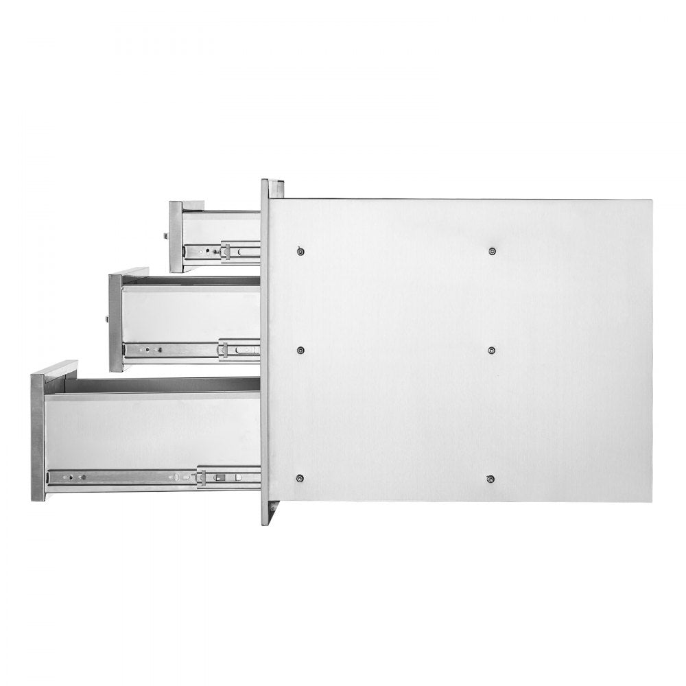 Stainless Steel Triple Drawer Set for Outdoor Kitchen, 20.25" x 14"