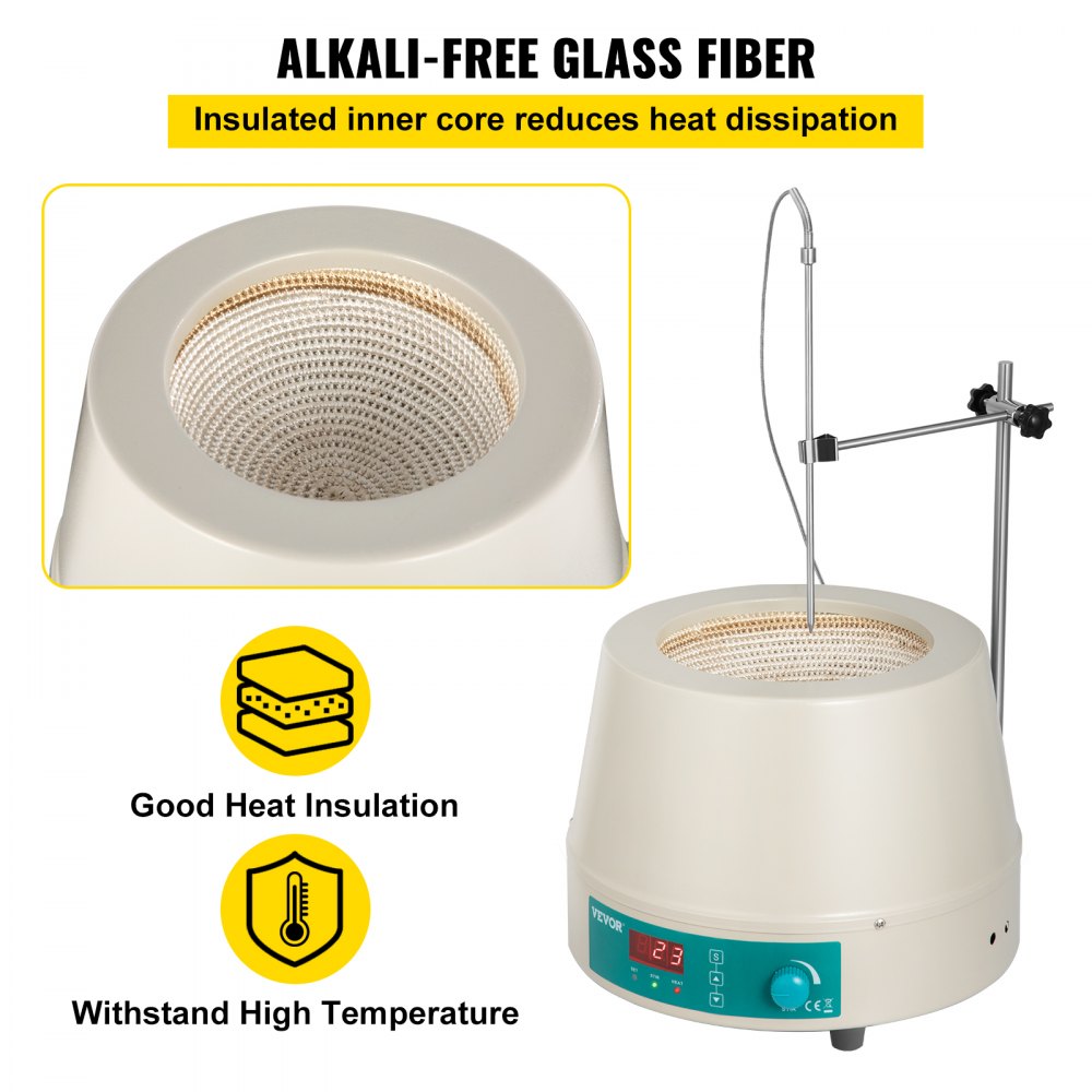 Magnetic Stirrer 2000ml Electric Magnetic Stirring Heating Mantle 450w Digital