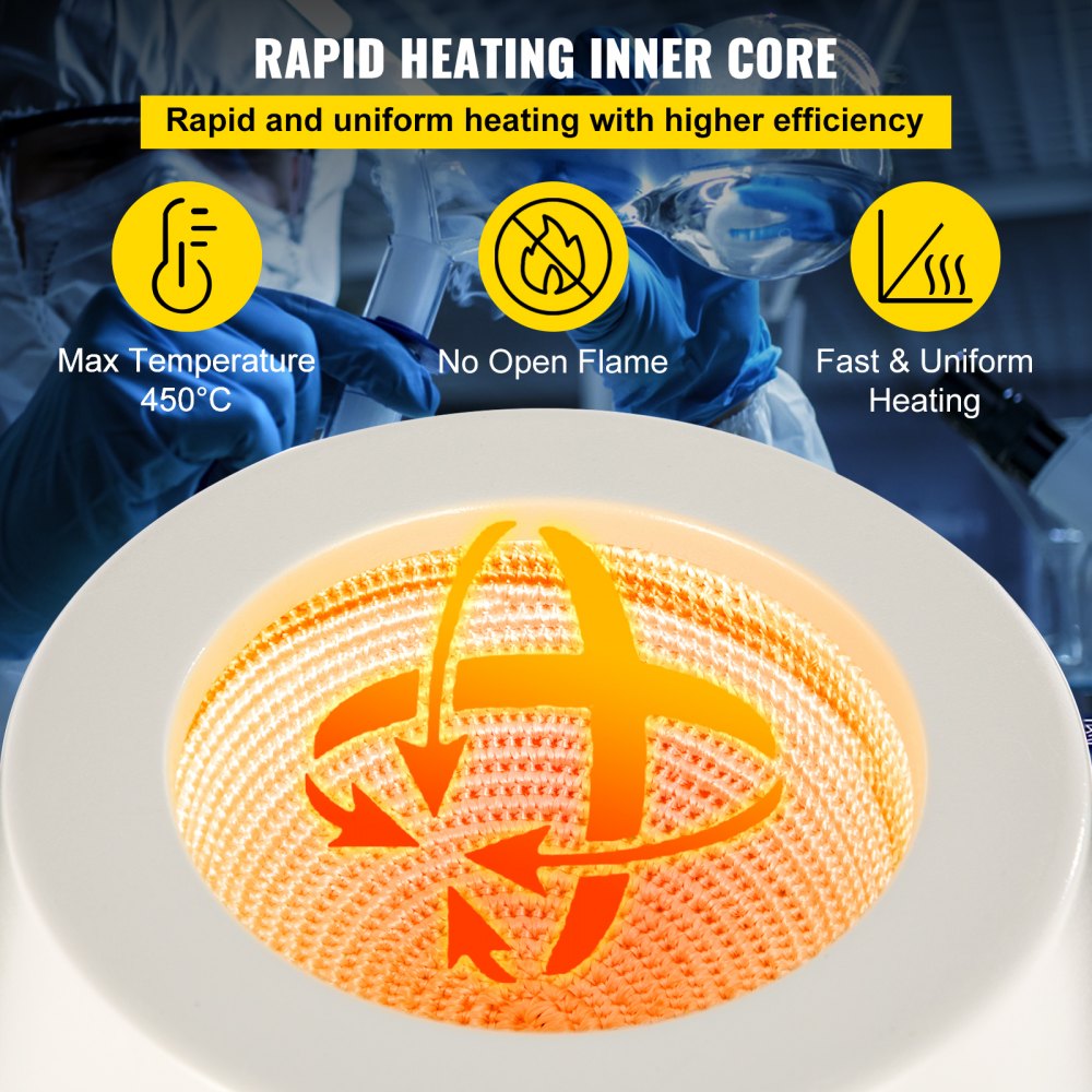 Magnetic Stirrer 2000ml Electric Magnetic Stirring Heating Mantle 450w Digital