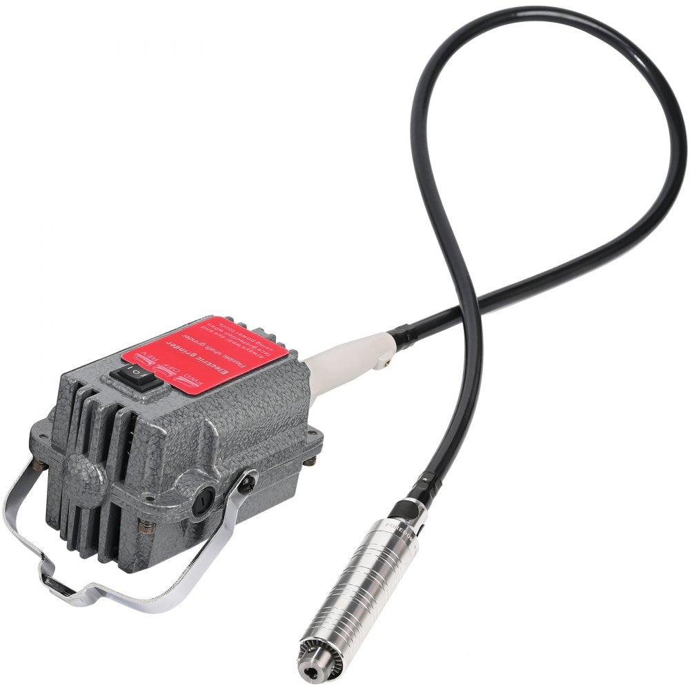 VEVOR S-R Hanging Flex Shaft Grinder 230W Rotary Tool with Stepless Speed Foot Pedal Rotary Carver 0-180000rmp for Carving, Buffing,Drilling,Polishing (4mm flexshaft), Grey