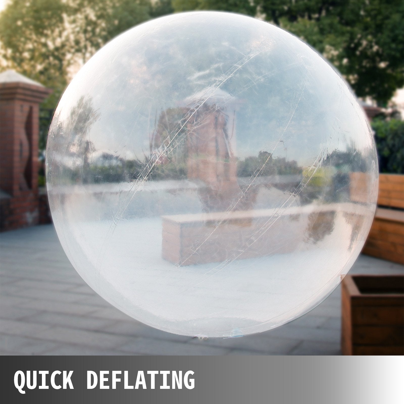 2M Inflatable Zorb Ball with German TIZIP Zipper – Eco-Friendly, Quick Setup, Durable PVC for Water Walking, 396lbs Capacity