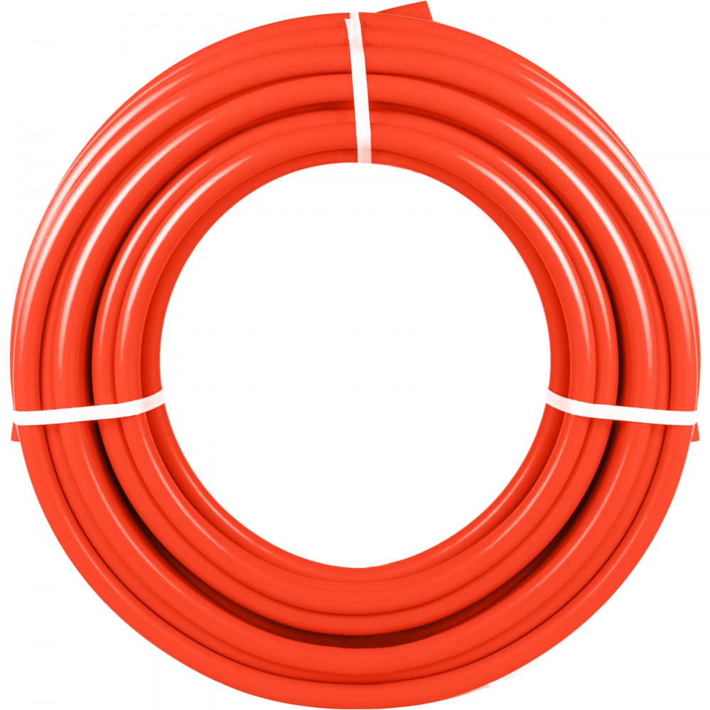 VEVOR Oxygen Barrier 1/2 Inch 300 Feet Tube Coil EVOH PEX-B Pipe, for Residential Commercial Radiant Floor Heating, Red