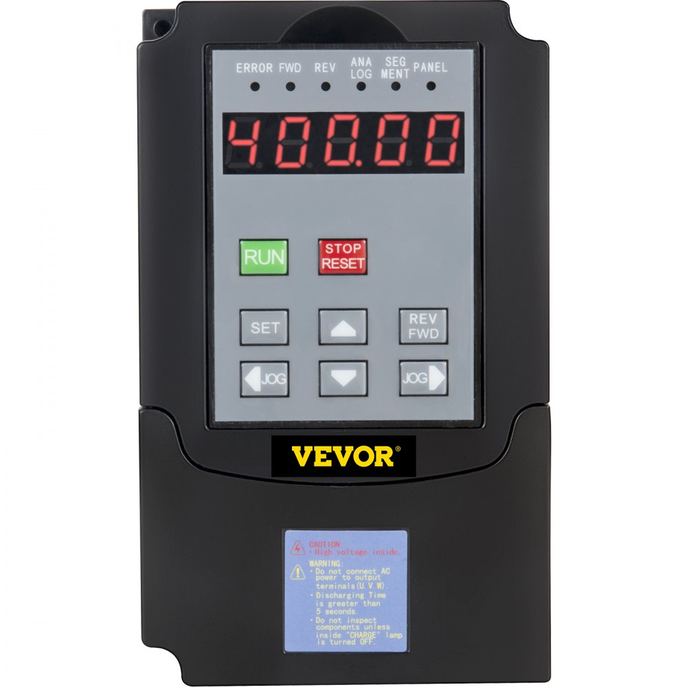 VEVOR VFD 4KW, Variable Frequency Drive 18.5A, CNC VFD Motor Drive Inverter Converter 220V, for Spindle Motor Speed Control (1or 3 Phase Input, 3 Phase Output)