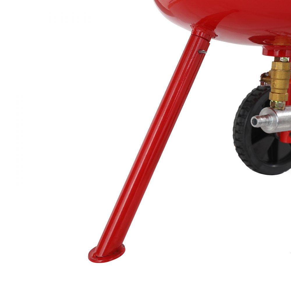 Heavy-Duty 10-Gallon Portable Sandblaster with Wheels, Nozzle Control, and Pressure Gauge for Efficient Grit Blasting Tasks