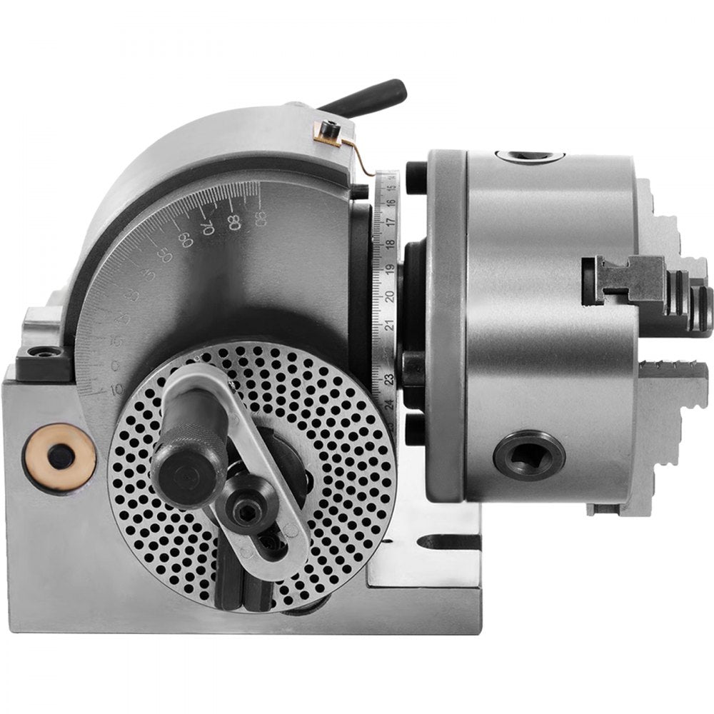 Precision 5-Inch Dividing Head Set with 3-Jaw Chuck and Tailstock for Milling Machine Applications