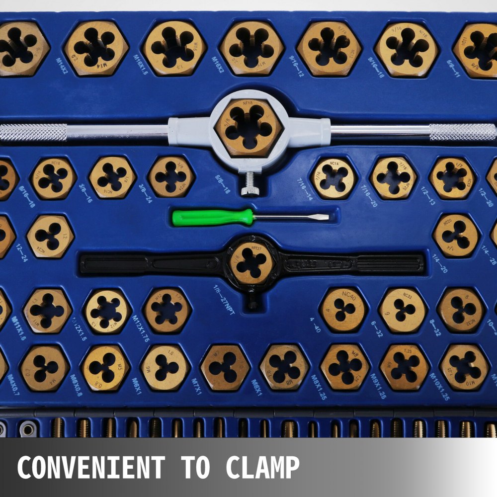 86pcs Tap And Die Combination Set Sae Finetungsten Steel Titanium Metric Tools