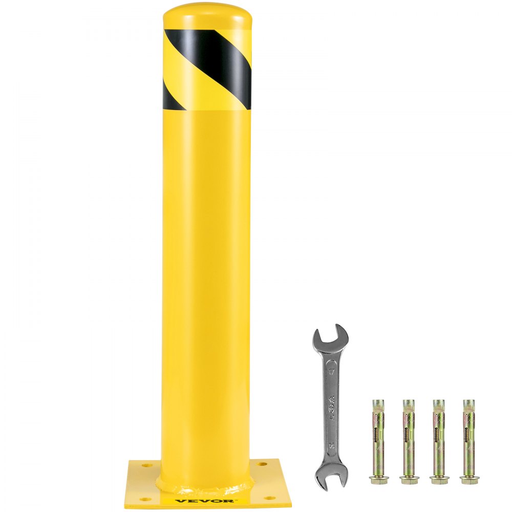 Safety Bollard Steel Bollard Post Steel Barrier 24"h 4.5"d Yellow Signs Pipe