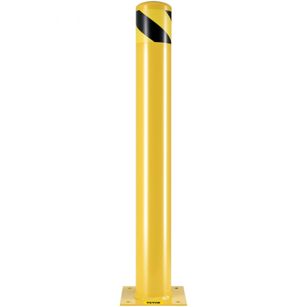 36" Yellow Steel Safety Bollard Post with 4.5" Diameter for Barrier Protection