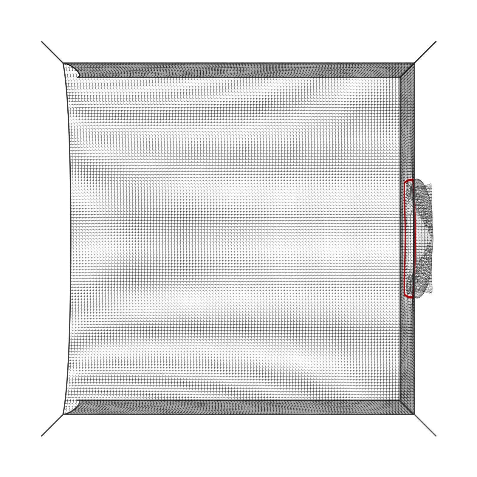 10x10x10 FT Golf & Baseball Batting Cage, Durable Knotless Polyester Net, Indoor/Outdoor Driving & Hitting Practice with Targets