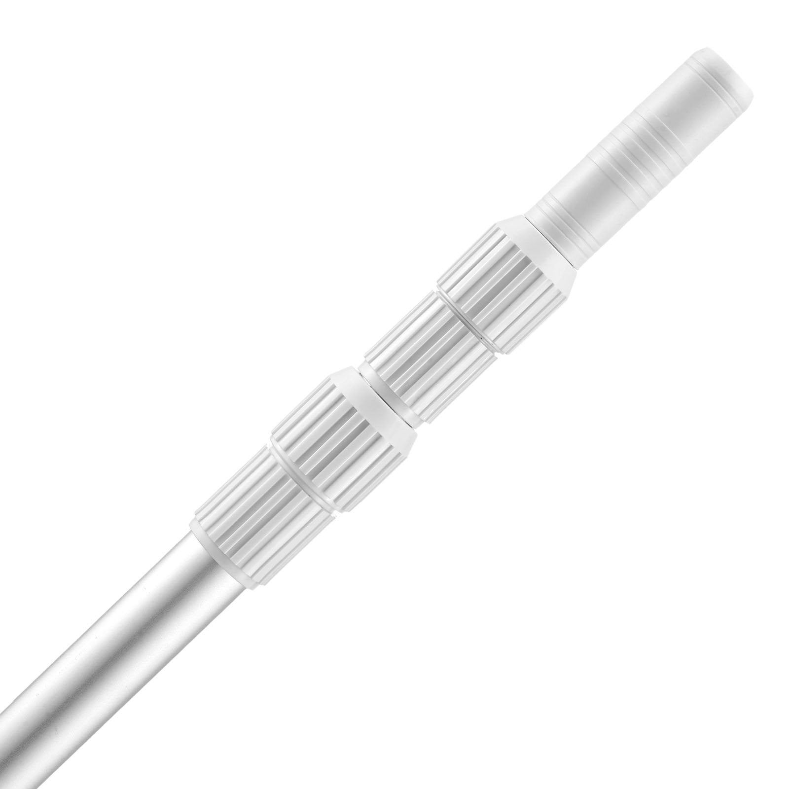 Title: Heavy Duty Telescopic Pool Pole with 2 Extensions, Adjustable 3.4-15 Ft for Skimmer Net, Brush, Vacuum Head, Aluminum Alloy Cleaning Stick