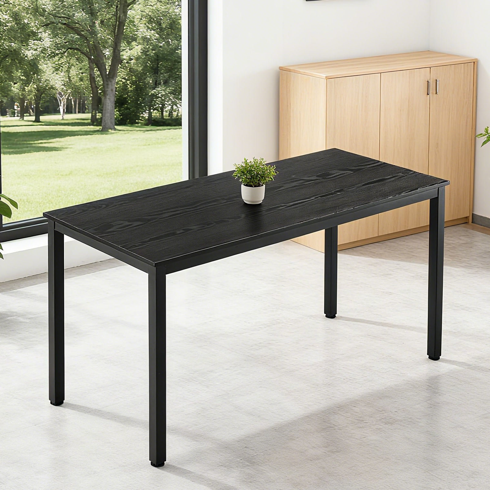 Flexible 6-Piece Conference Table Set for 16 - Modern Rectangle Meeting Desk with Metal Legs, Easy Assembly, Office & Conference Room Use