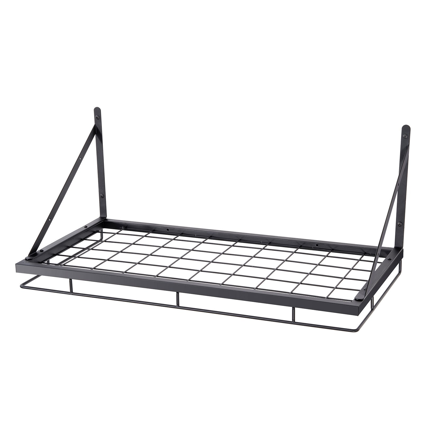 24-Inch Wall Mounted Pot Rack with 12 S Hooks, Heavy Duty 55 lbs Load Capacity for Kitchen Cookware, Utensils, and Pans Hanging Storage