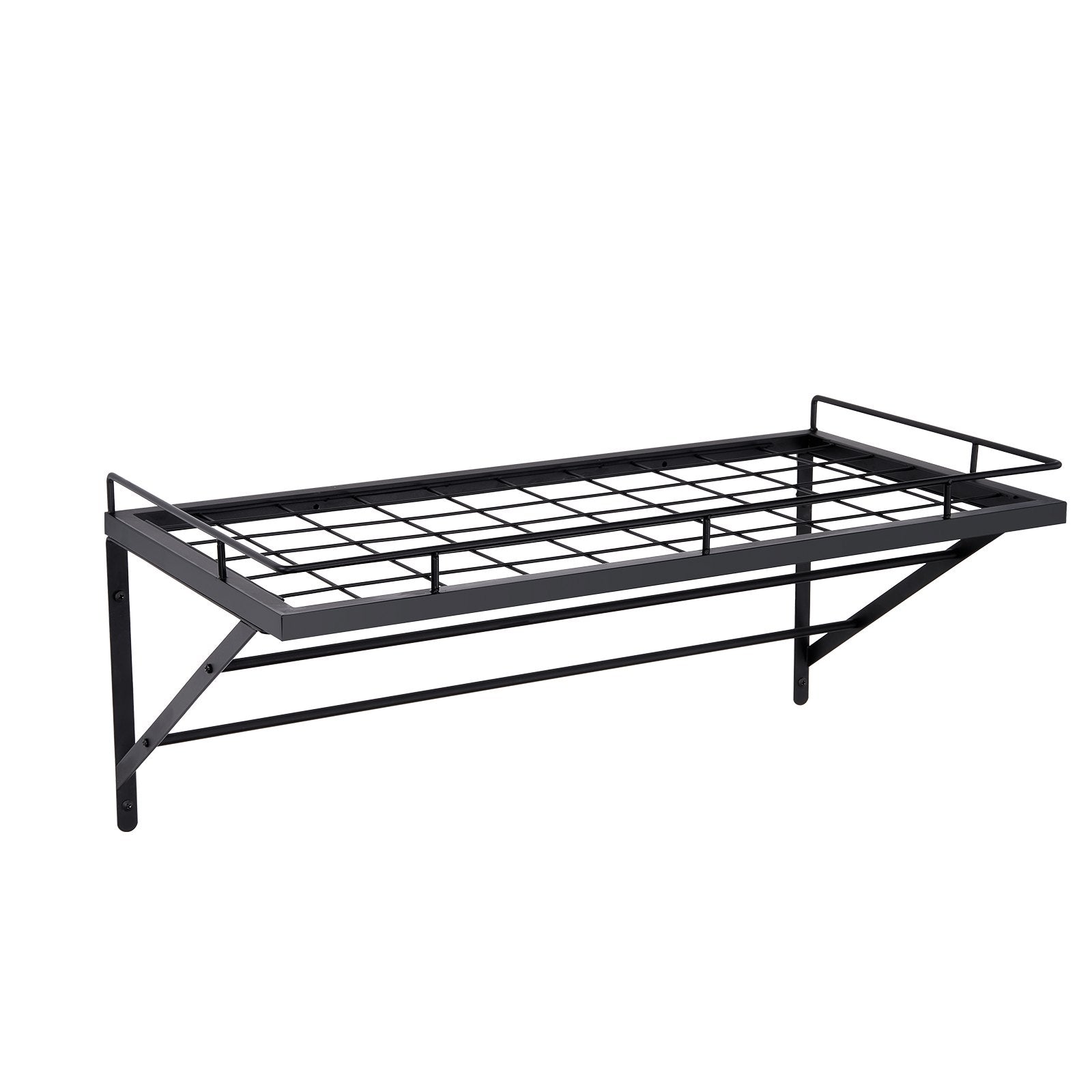24-Inch Wall Mounted Pot Rack with 12 S Hooks, Heavy Duty 55 lbs Load Capacity for Kitchen Cookware, Utensils, and Pans Hanging Storage