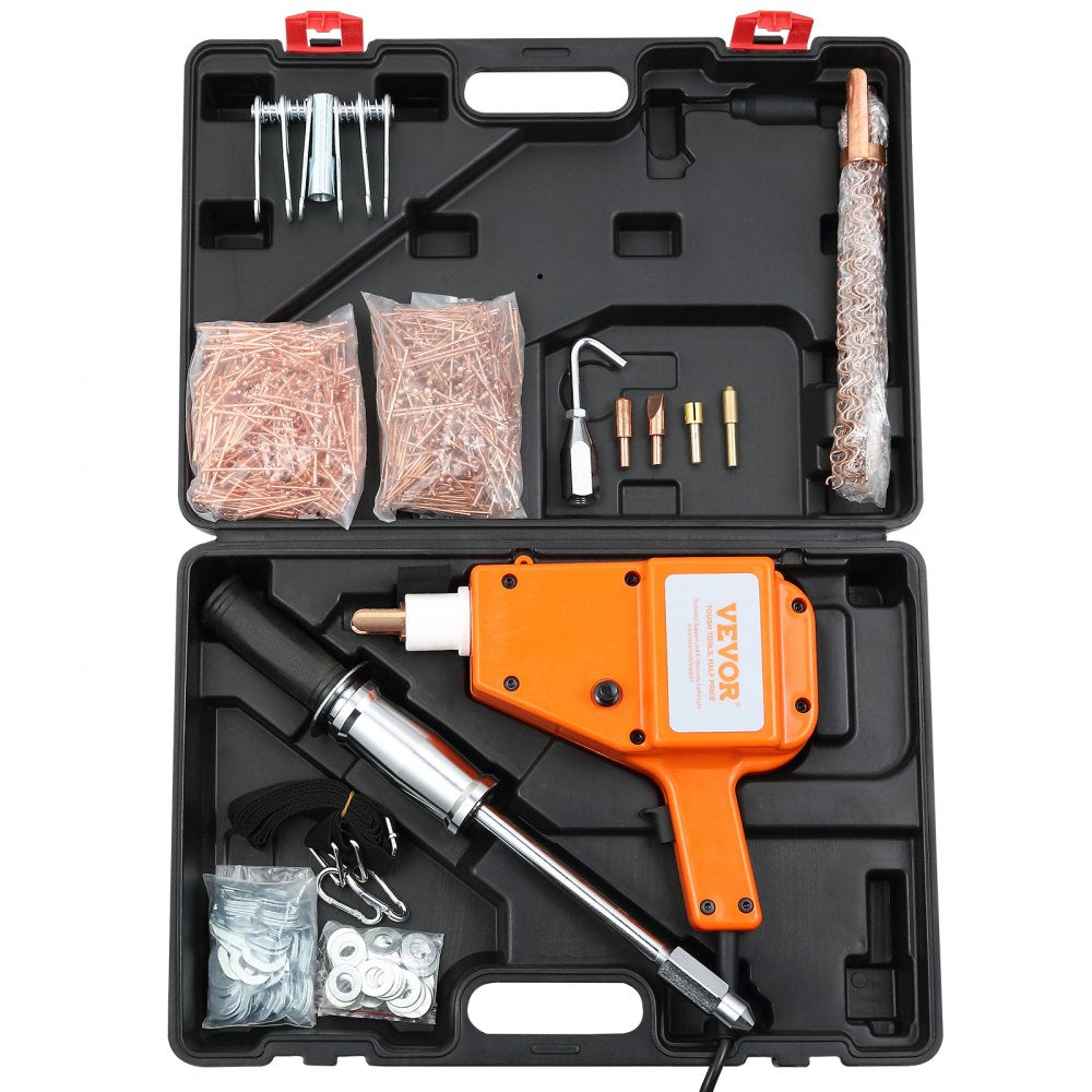 VEVOR Stud Welder Kit, 5500 Stud Welder Dent Repair Kit, 800VA Spot Welder Stud, 110V Welder Stud Kit, Stud Gun Dent Puller Kit with Complete Accessories, Dent Welder Repair for Auto Body Repairing