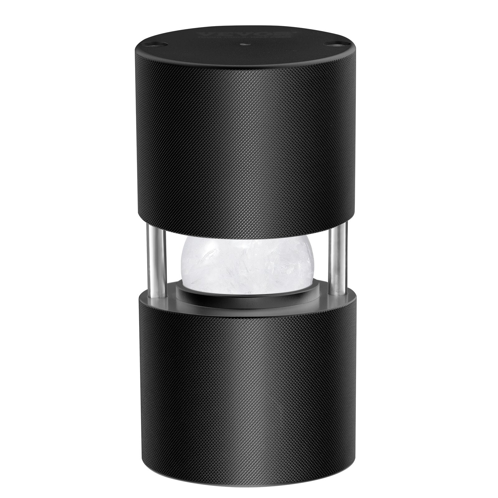 Aviation Aluminum Ice Ball Press Kit - Create 2.4" Ice Spheres for Whiskey, Cocktails with Mold, Mat, Tong, Drip Tray & Glass