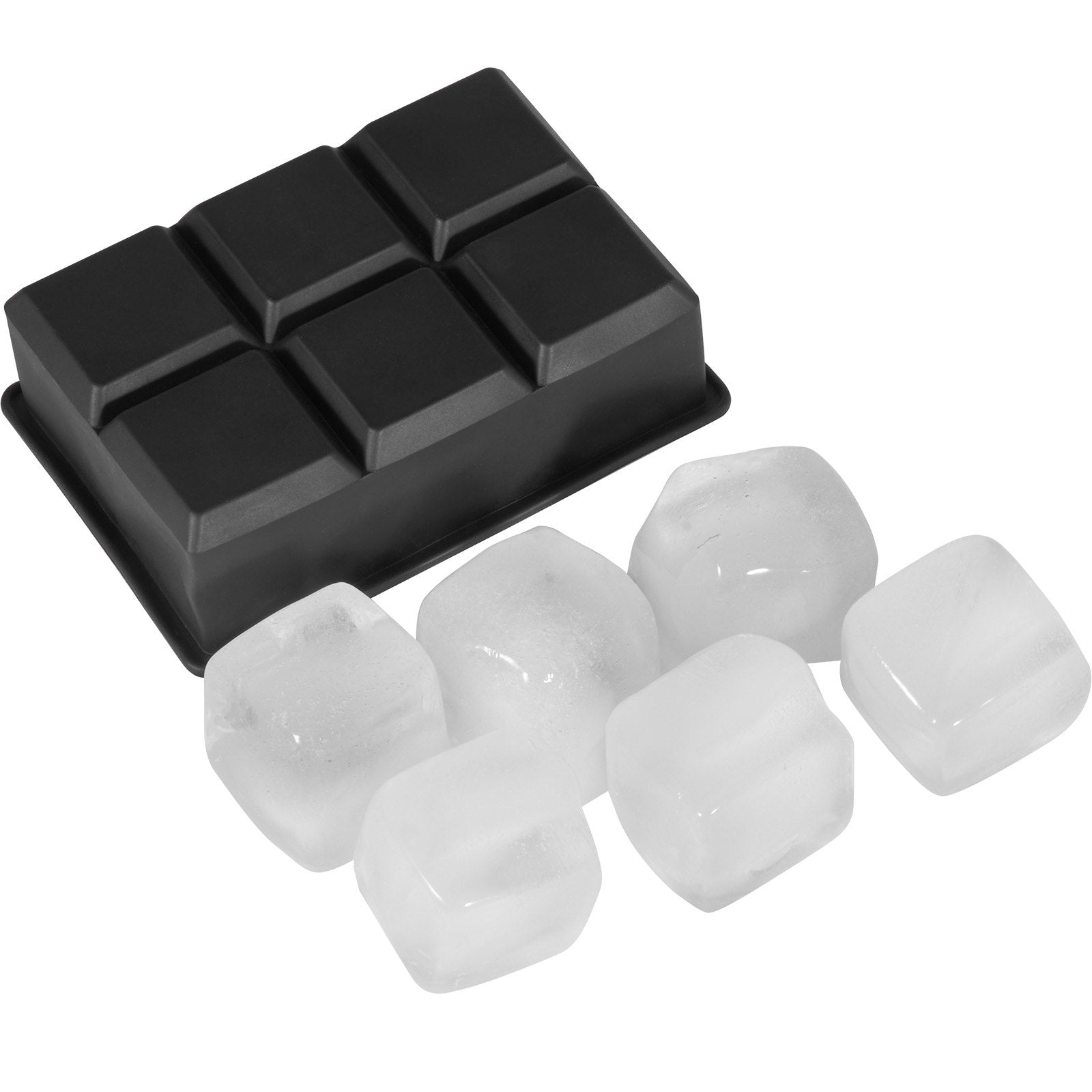 2-in-1 Silicone Ice Cube Trays Set: Sphere Ice Ball & Large Square Maker with Lid, Easy Release, BPA Free for Whiskey & Cocktails