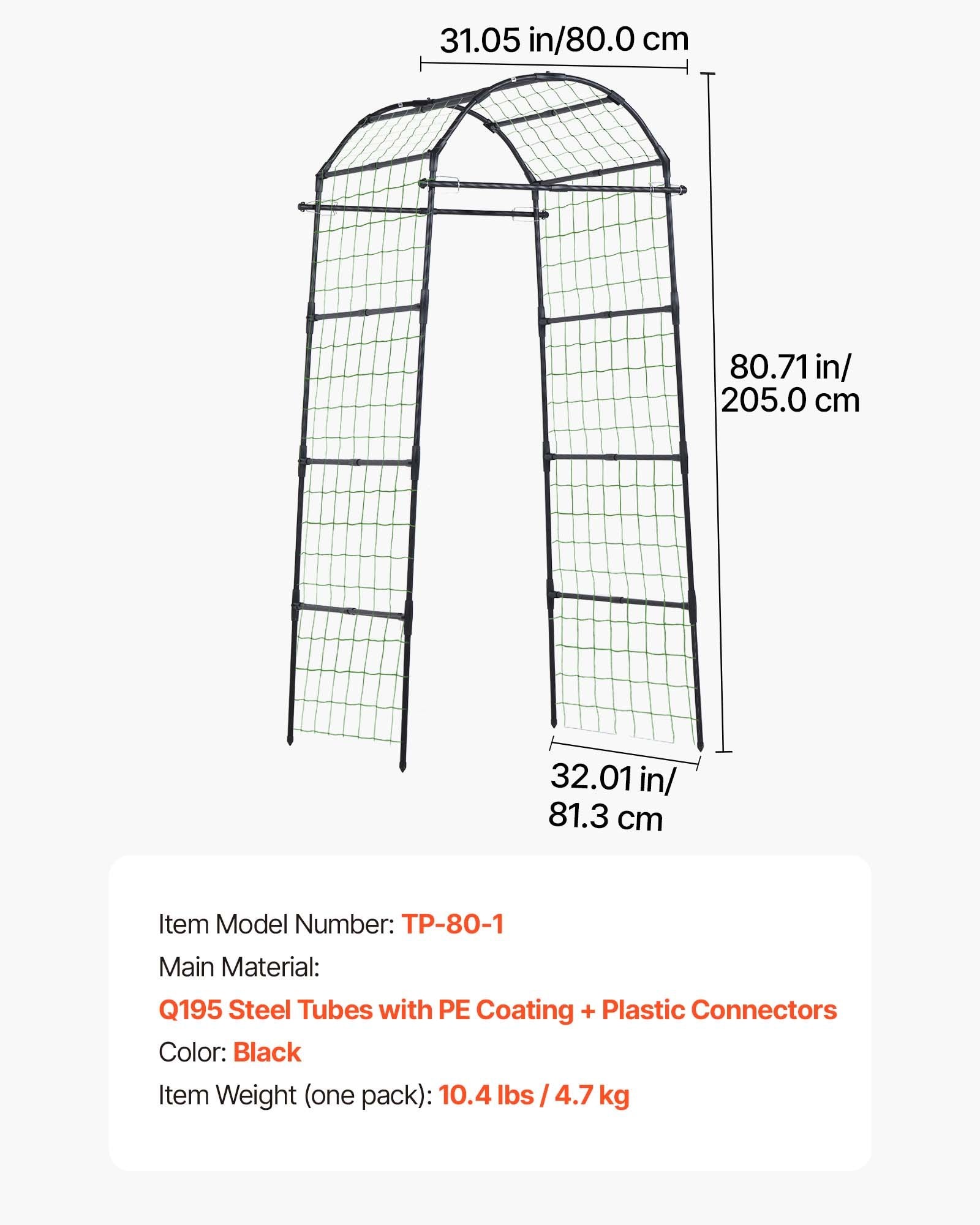 Robust U-Shape Metal Garden Trellis for Raised Beds - Perfect Arch Plant Support for Vines, Peas, Beans, Zucchini, and More!