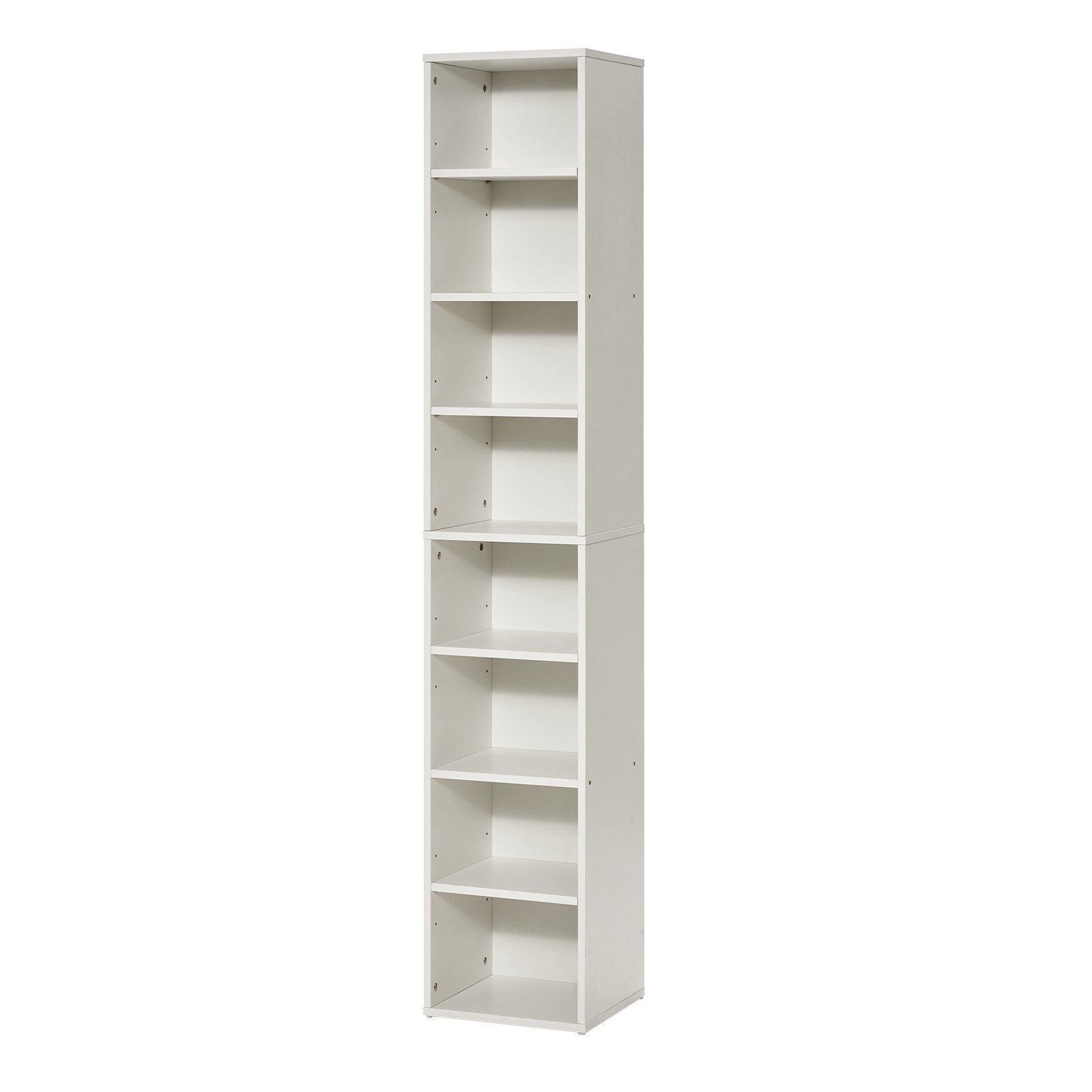8-Tier Narrow Bookcase, 71" White Freestanding Bookshelf with Adjustable Shelves for Library, Bedroom, Office, Living Room Display