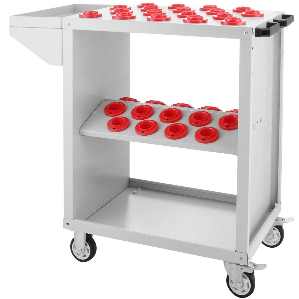 Mobile BT40 CNC Tooling Trolley with White Finish for Efficient Tool Organization