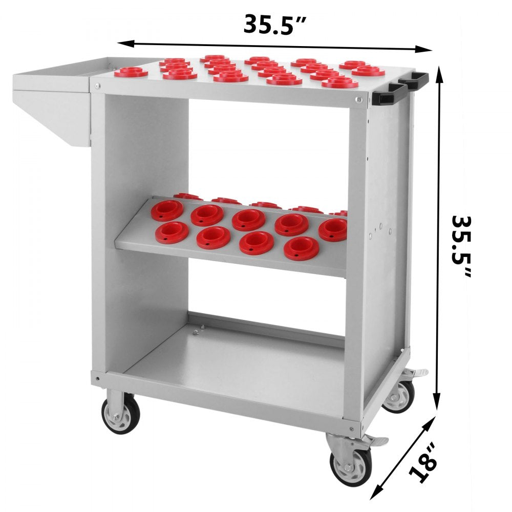 Mobile BT40 CNC Tooling Trolley with White Finish for Efficient Tool Organization