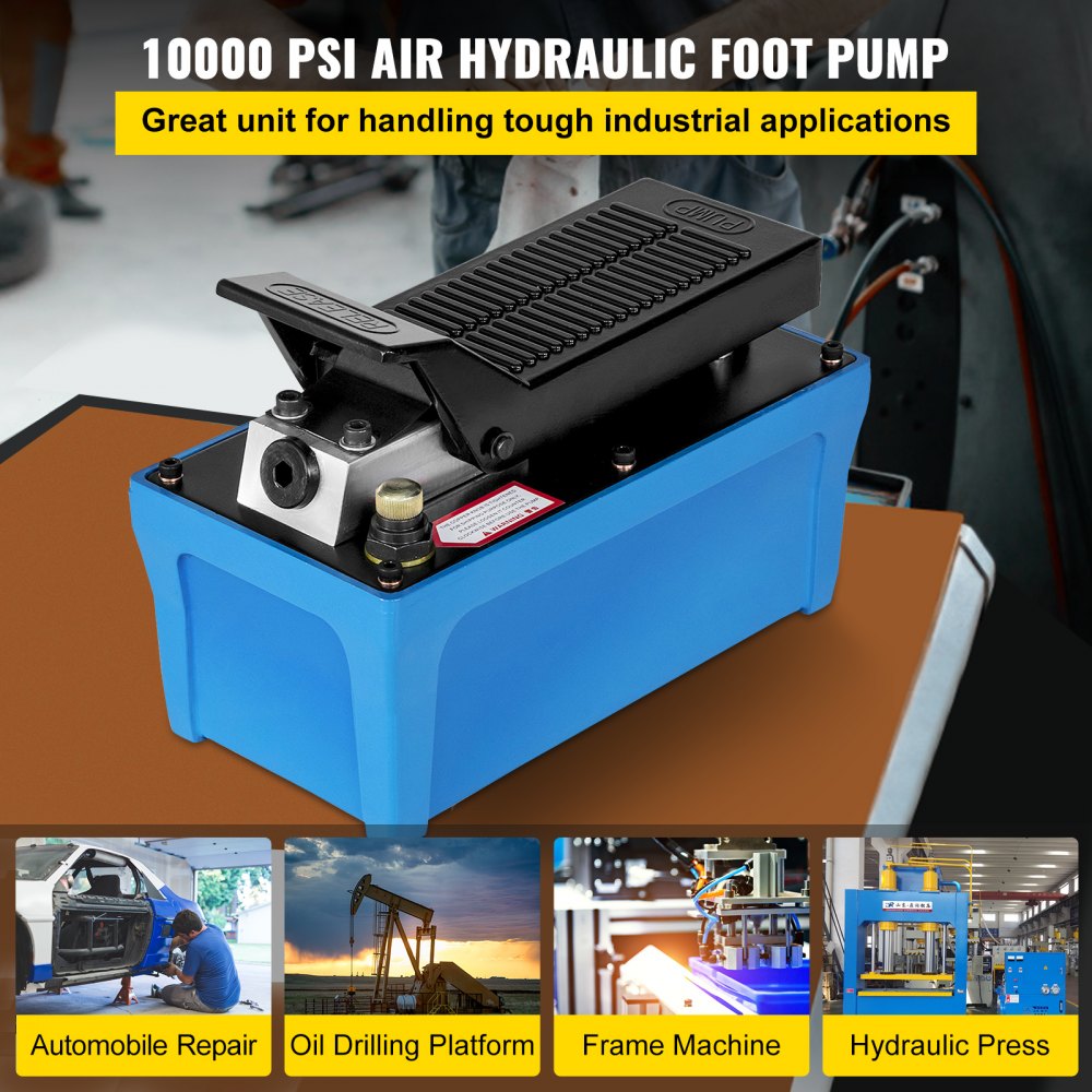 Air Hydraulic Pump Power Pack Unit 10,000 PSI 103 In 3Cap