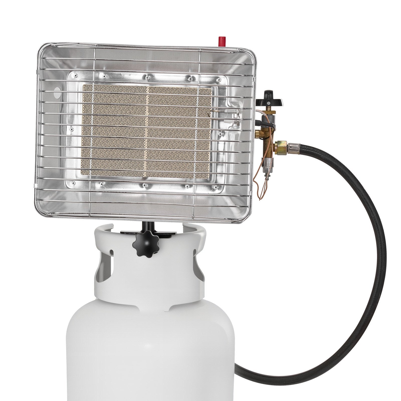Enhanced 13000 BTU Propane Tank Top Heater - 180° Infrared Radiant Heat, Adjustable for Ice Fishing, Hunting, Outdoor Work, Portable & Durable