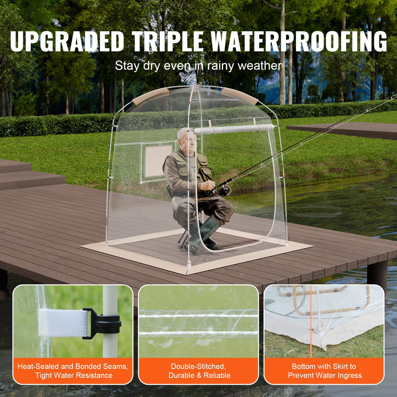 Compact Sports Tent for One: Instant Weatherproof Shelter with Clear View for Soccer, Football, Softball, Parades, and Fishing Adventures