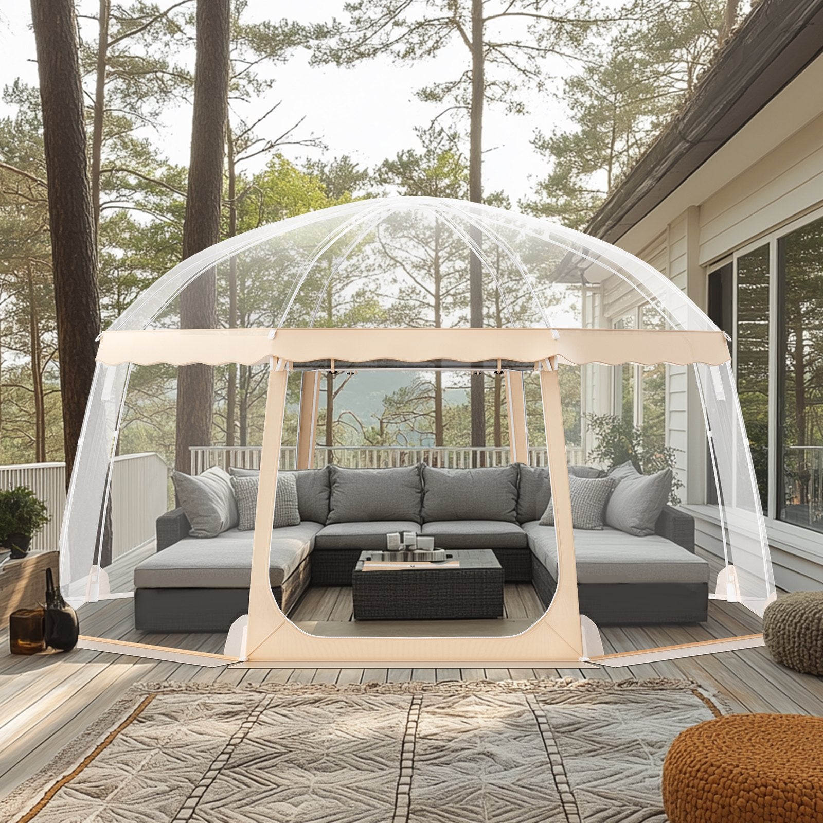 Instant Pop-Up Sports Tent for 12-15 People - Weatherproof Shelter Pod with Clear Views for Soccer, Football, Softball & Outdoor Events