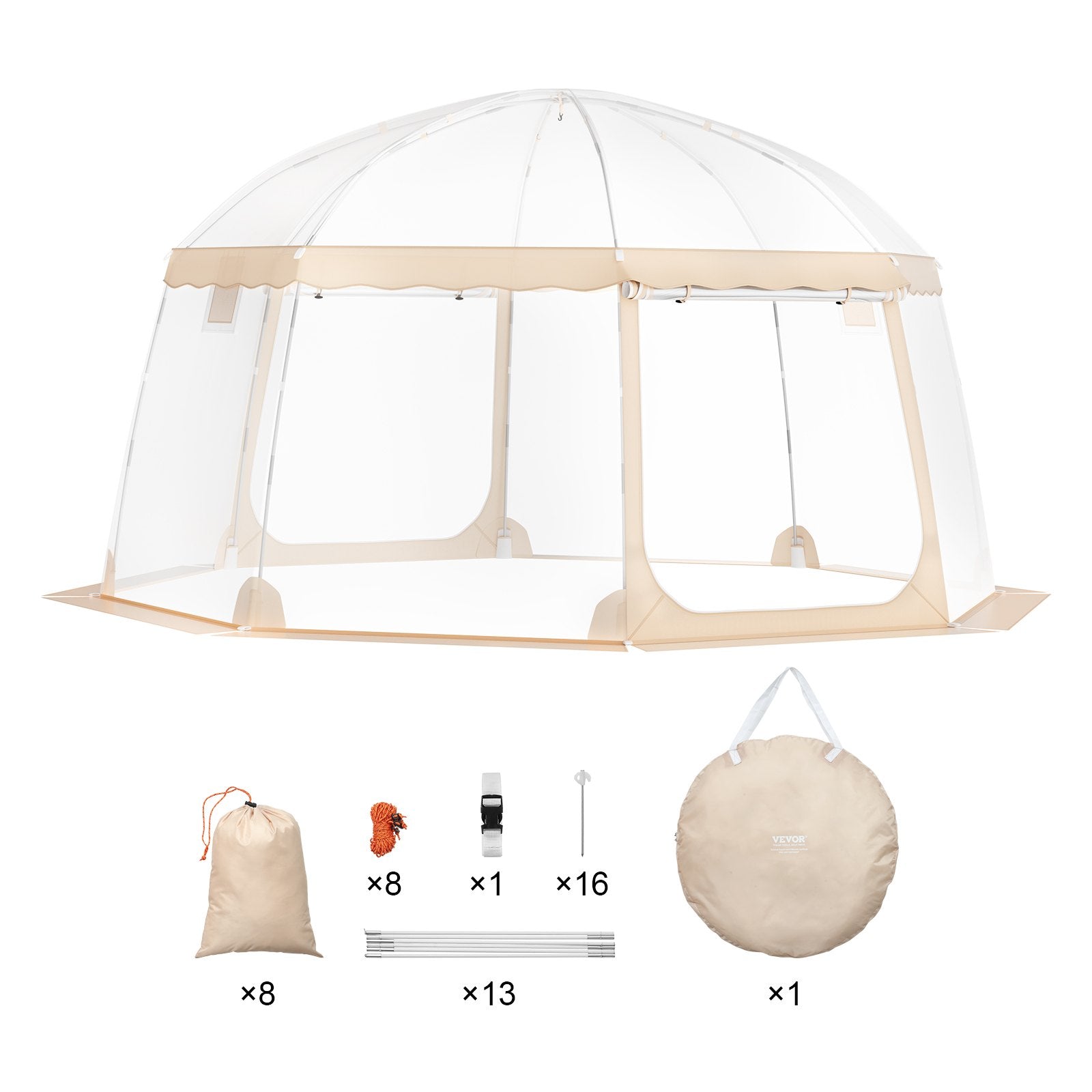 Instant Pop-Up Sports Tent for 12-15 People - Weatherproof Shelter Pod with Clear Views for Soccer, Football, Softball & Outdoor Events