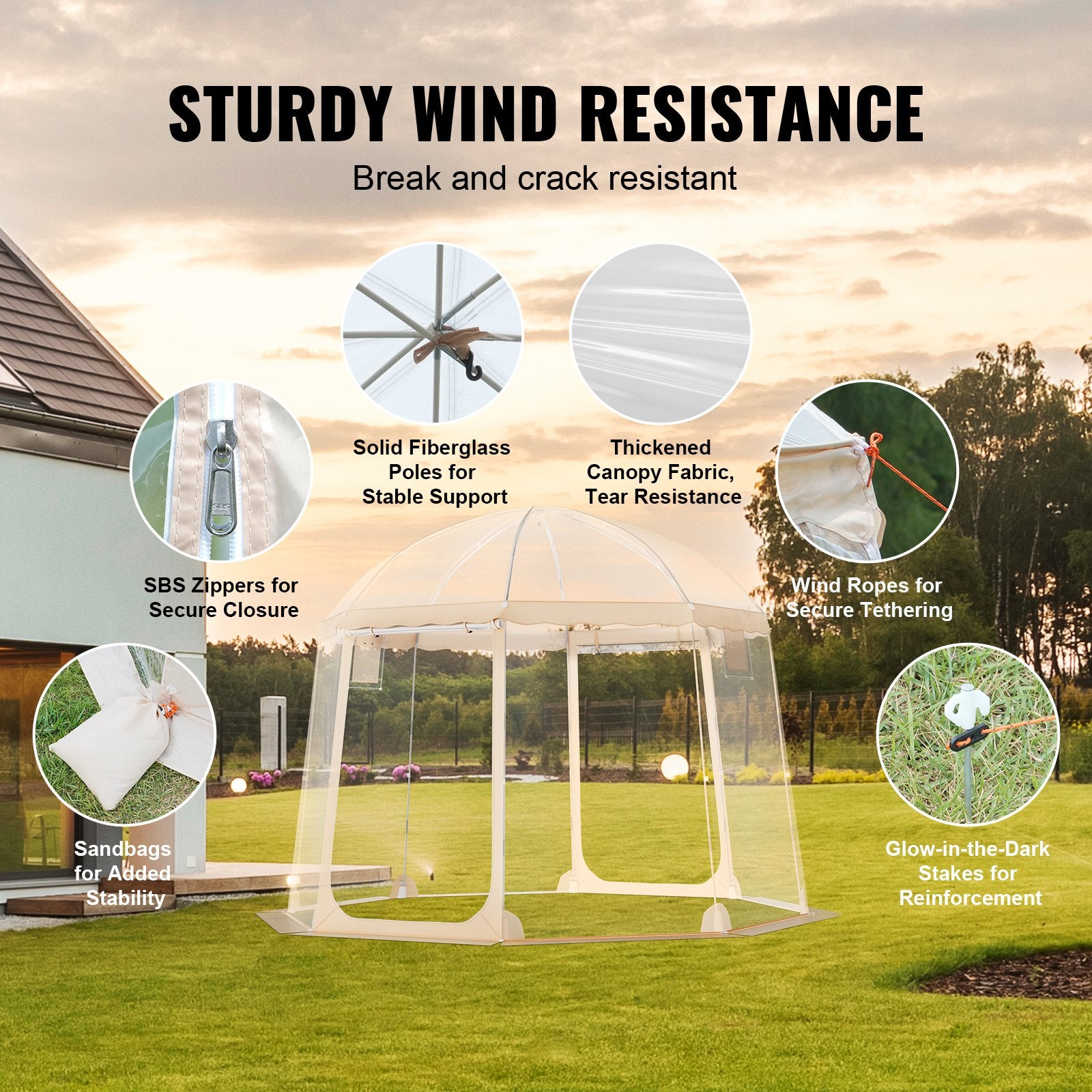 Instant Pop-Up Sports Tent for 4-8 People - Weatherproof Pod with Clear View, Perfect for Soccer, Football, Softball, Parades & More Outdoor Events