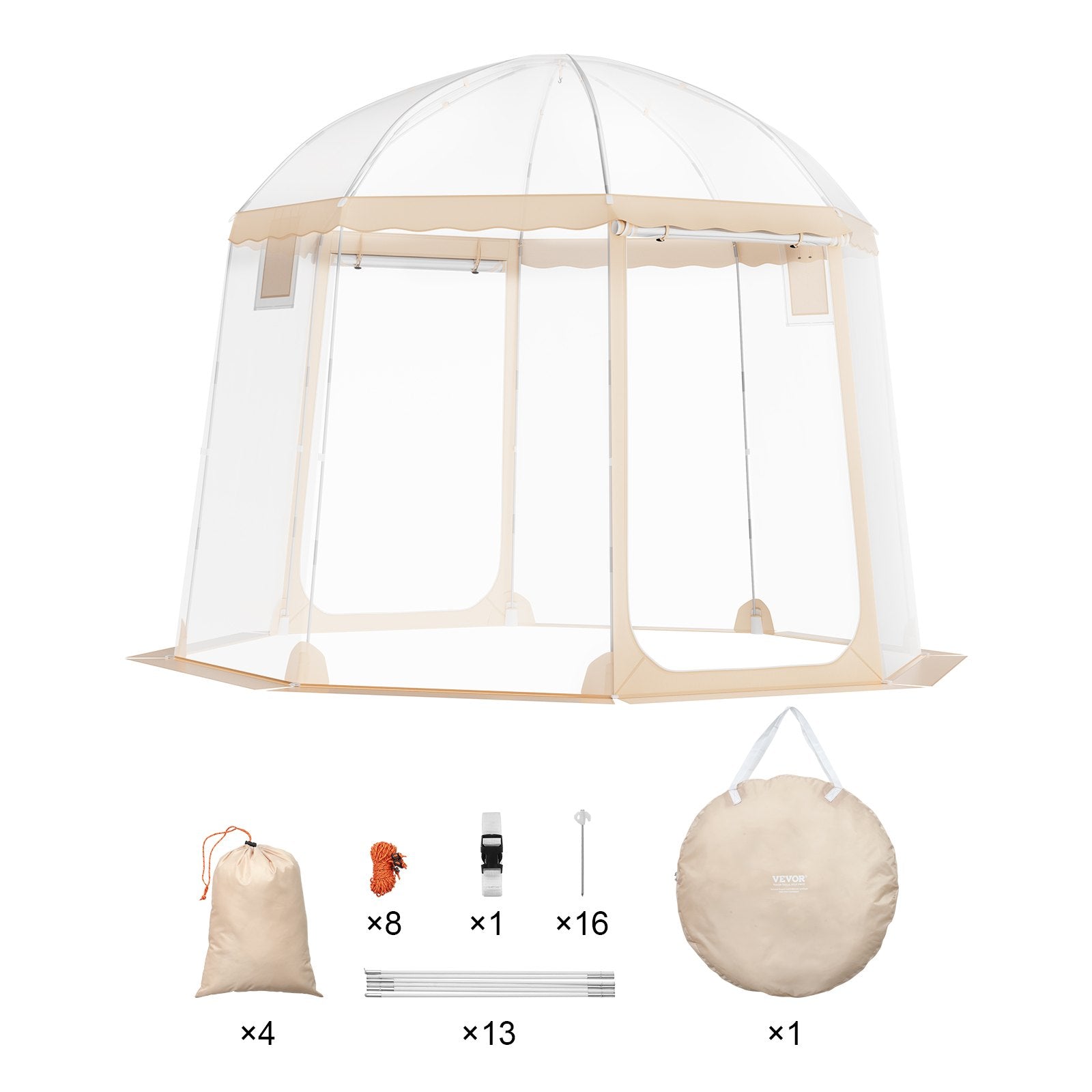 Instant Pop-Up Sports Tent for 4-8 People - Weatherproof Pod with Clear View, Perfect for Soccer, Football, Softball, Parades & More Outdoor Events