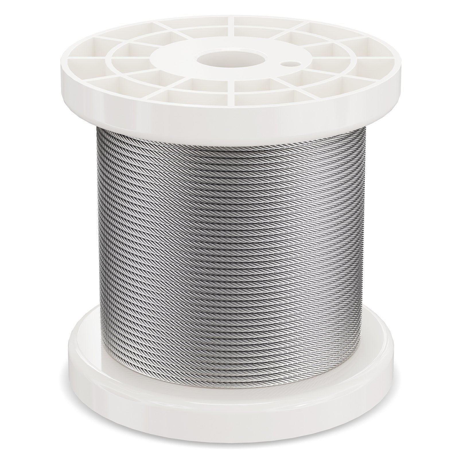 Durable 1/16" 330 ft 304 Stainless Steel Wire Rope Kit - 450 lbs Strength, Marine Aircraft Grade for Handrail, Stair, Decking, Fence, Outdoor Use with 80 Sleeves & 20 Thimbles