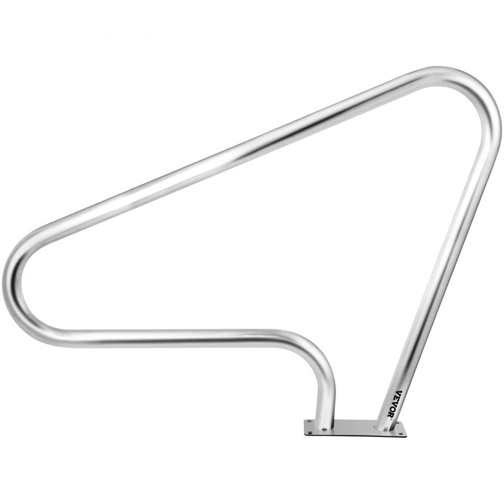 Stainless Steel Pool Handrail with Blue Grip and Installation Kit, 48x36", Supports 250LBS, Rustproof Design for Safe Swimming Access
