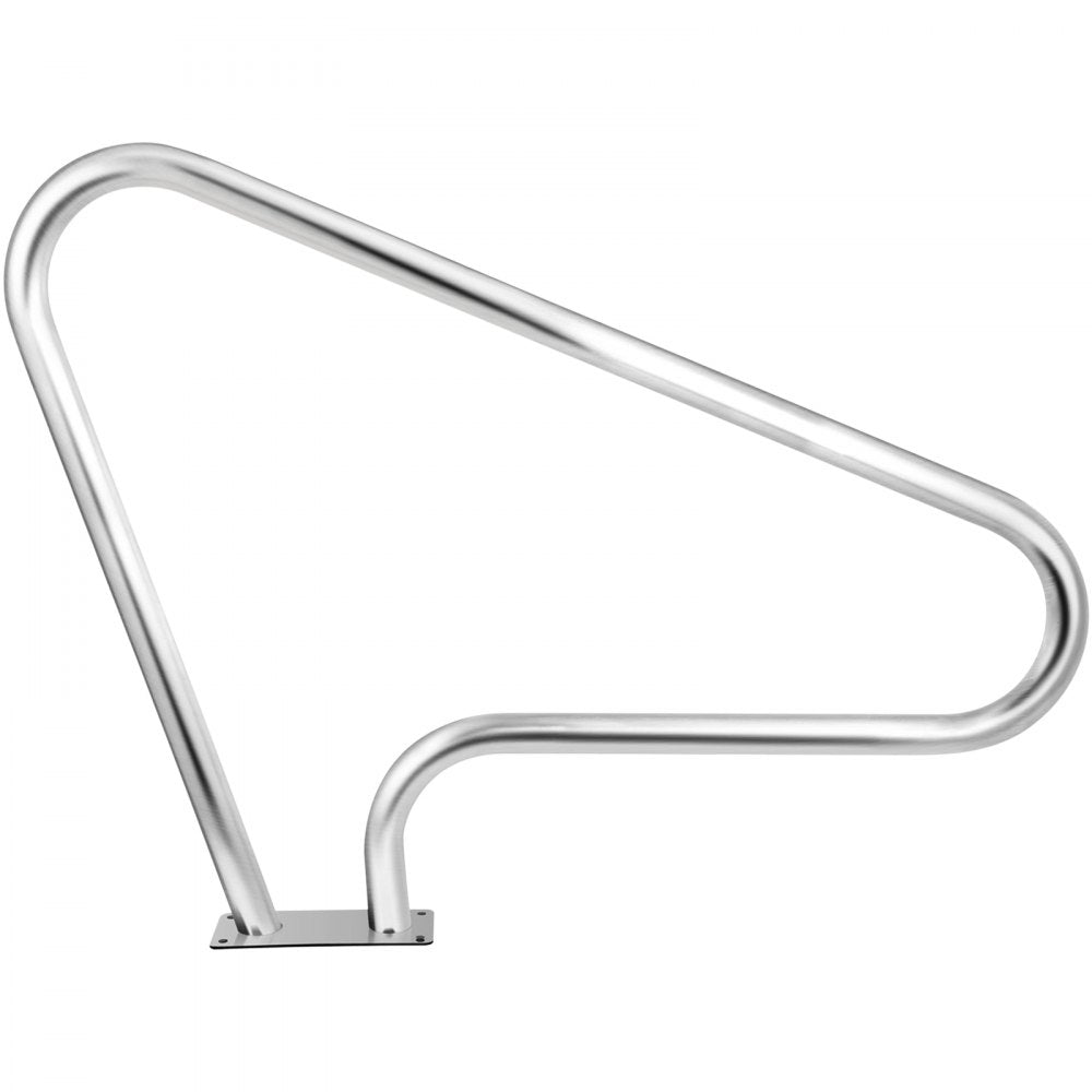 Stainless Steel Pool Handrail with Blue Grip and Installation Kit, 48x36", Supports 250LBS, Rustproof Design for Safe Swimming Access