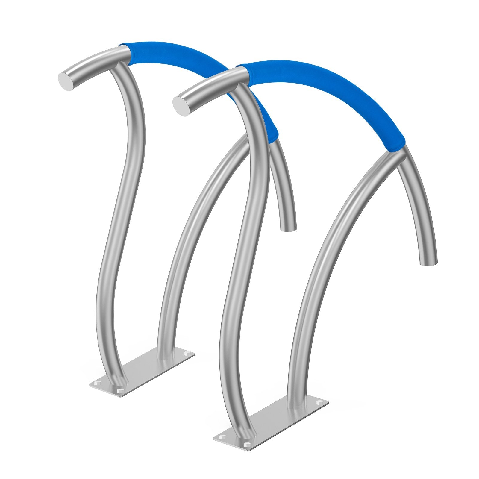 Stainless Steel Pool Handrail Set, 2 PCS 30x30 with Base Plate for Indoor/Outdoor Pools, Rust-Proof Safety Railing & Grip Cover for Decks and Spas