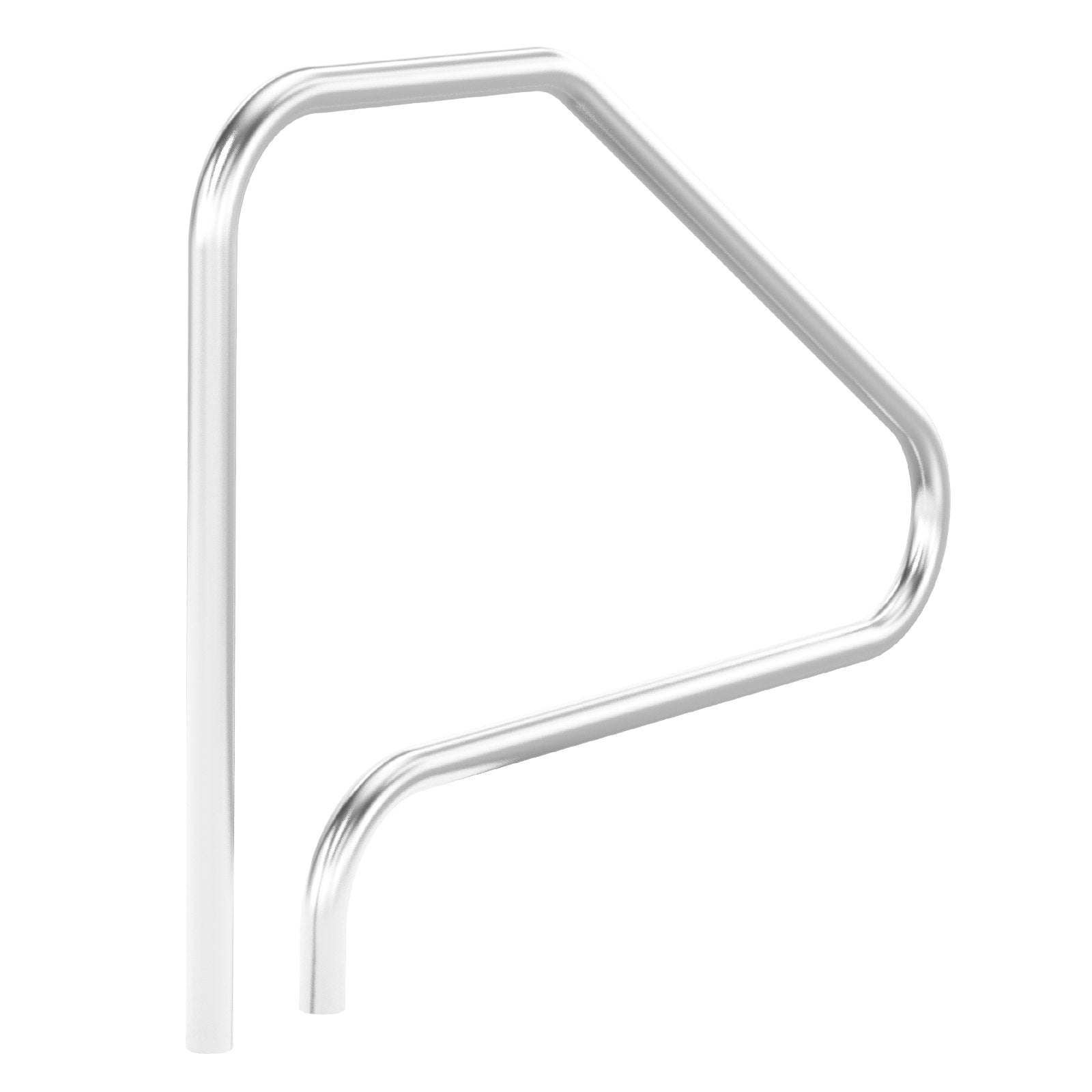 Stainless Steel Pool Handrail with Durable Blue Grip - 46x37 Inch Rust-Proof Safety Grab Bar for Indoor/Outdoor Pools, Decks, Spas