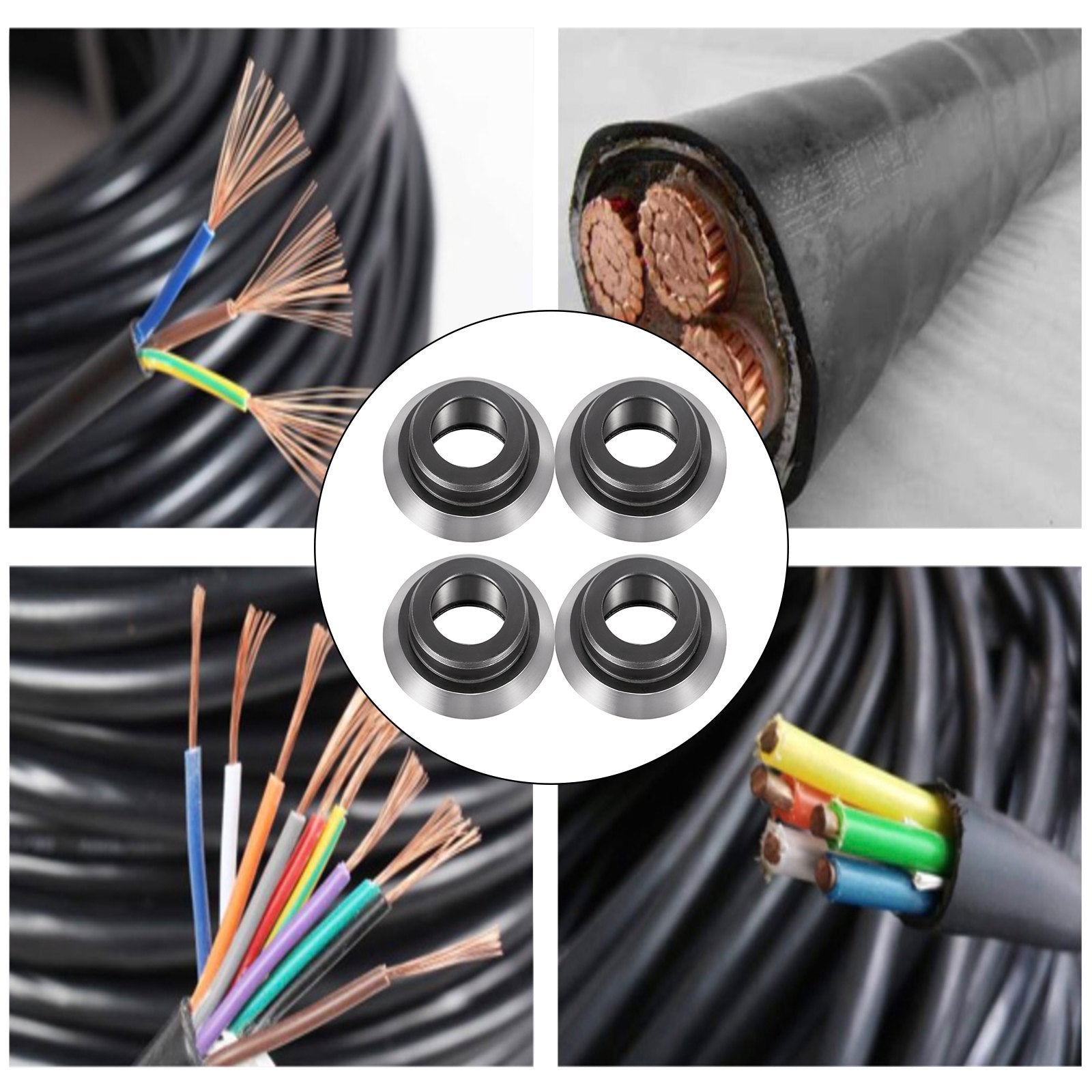 4-Pack High-Strength Alloy Wire Stripper Blades for HXSMS-26 Machines, Precision Quenching, Ideal for Scrap Copper Wire Cutting