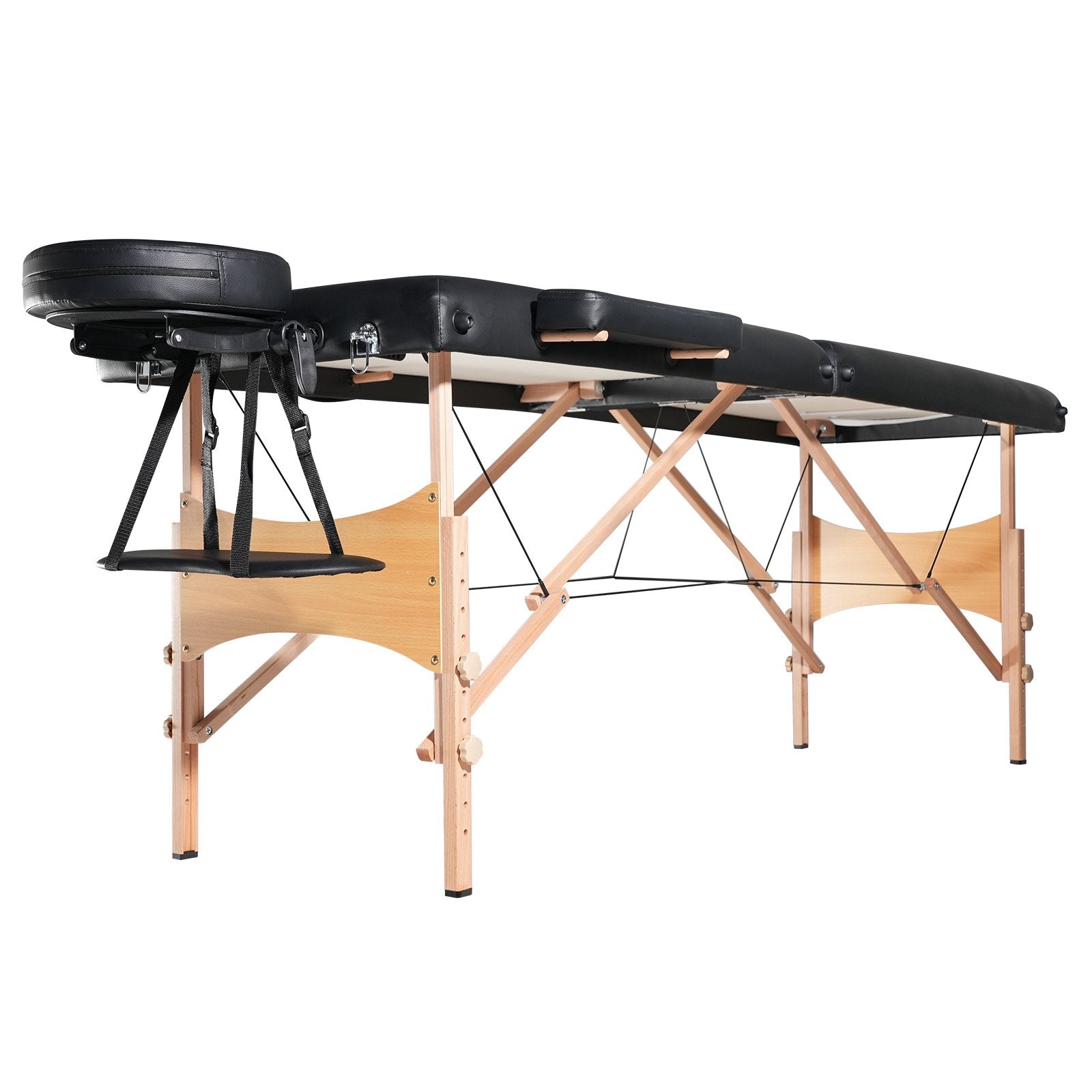 Compact & Adjustable Portable Massage Table with Headrest, Armrests, Hand Pallet, Carry Bag - Ideal for Salon, Spa, Tattoo, 600 lbs Capacity