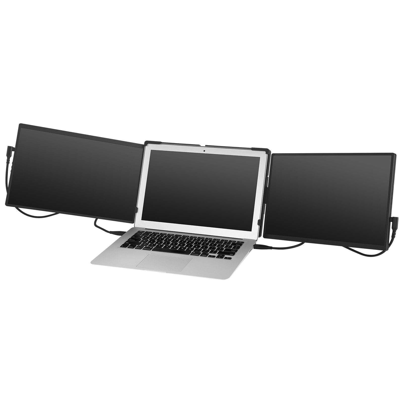 14" FHD 1080P Portable Triple Monitor Extender for Laptops, Swivel Dual Screen with USB-C/USB-A/Mini HDMI, Mac/Windows/Android Compatible